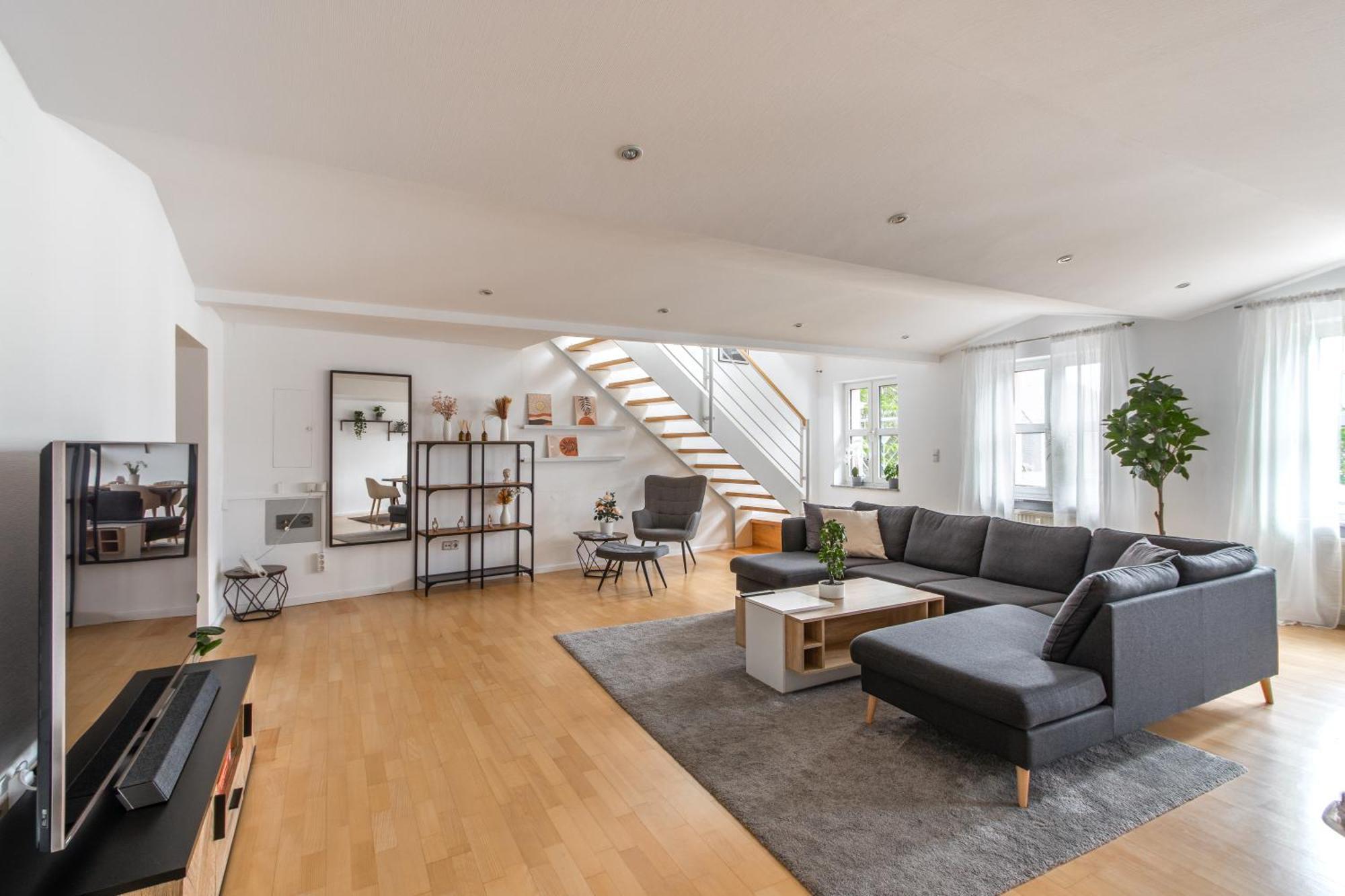 Penthouse-Maisonette - City Center, Highspeed Internet, Garage 沃尔姆斯 外观 照片